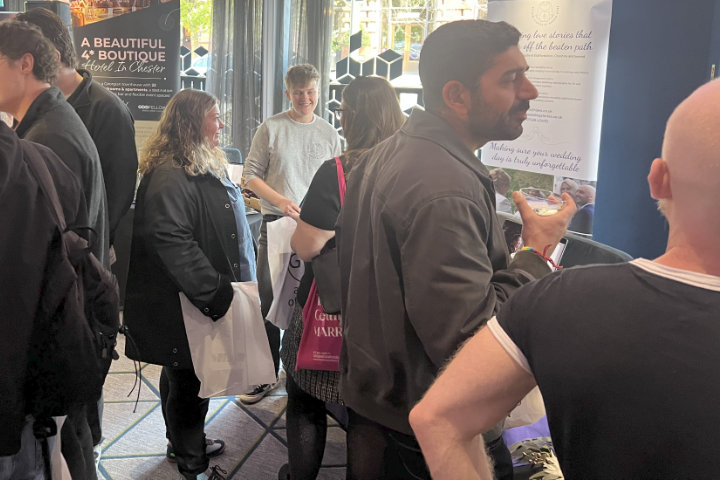 Couples mingles at the UK Gay Wedding Show photo